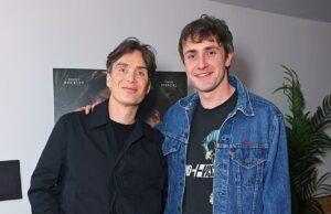 Actor Hugh Grant with a young fan at a promotional event in Sri Lanka.