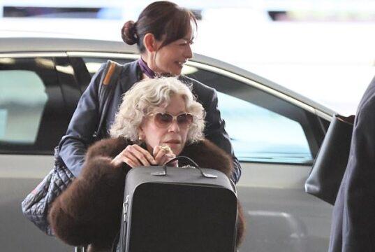 News Room Jane Fonda 88 is pushed in wheelchair