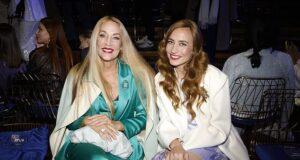 News Room : Jerry Hall, 69, joins her lookalike daughter Elizabeth Jagger, 41, at the Marc Cain show during Berlin Fashion Week