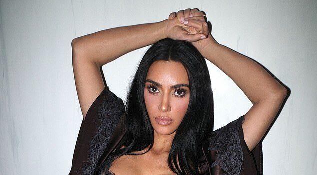 News Room : Kim Kardashian flaunts her famous curves as she models lacy SKIMS lingerie News Room Kim Kardashian flaunts her famous curves as