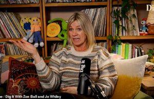 A woman speaking during interview with bookshelf background, colorful toys, and decor.