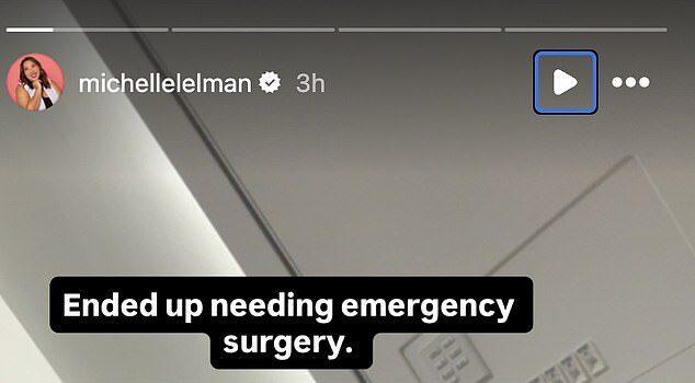 News Room : This Morning’s Michelle Elman rushed to hospital for emergency surgery just months after ‘complex’ medical issue left her skull filling up with water’ News Room This Mornings Michelle Elman rushed to hospital