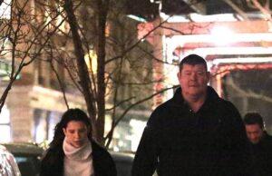 News Room : Newly engaged James Packer looks to be in good spirits as he steps out for dinner in New York with daughter