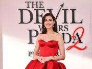 News Room Anne Hathaway stuns in fiery red gown