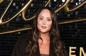 News Room Charlotte Crosby stuns in a brown polka