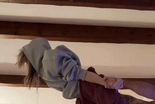 News Room : Chloe Madeley playfully tussles with ex James Haskell in hilarious acrobatic trend clip as pair prove they’re on good terms after dramatic car crash rescue News Room Chloe Madeley playfully tussles with ex James