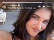 News Room Kylie Jenner nearly spills out of white