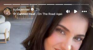 News Room : Kylie Jenner nearly spills out of white bikini top before posing with all four of her sisters in rare snap