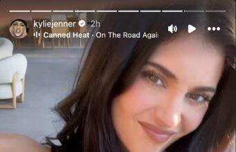 News Room Kylie Jenner nearly spills out of white