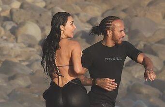 News Room Lewis Hamilton gropes Kim Kardashian as they