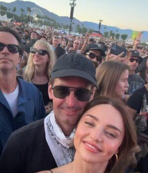 News Room : Miranda Kerr makes a surprise appearance at Coachella with her billionaire husband – as fellow Australian celebrity Bec Judd stuns in lace mini skirt News Room Miranda Kerr makes a surprise appearance at