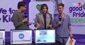 News Room Shock moment Kylie Gillies screams on live