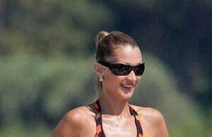 News Room : Bella Hadid flaunts supermodel figure in colorful swimsuit before hopping on a jet ski during Saint-Tropez getaway News Room Bella Hadid flaunts supermodel figure in colorful
