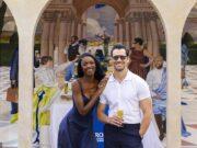 News Room : David Gandy and Leomie Anderson pour beers in front of the ‘Il Fresco di Peroni’… and you can get a free pint in Covent Garden this Bank Holiday News Room David Gandy and Leomie Anderson pour beers