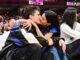News Room : Kylie Jenner and Timothee Chalamet share a passionate kiss as they celebrate the NY Knicks historic win in Cleveland News Room Kylie Jenner and Timothee Chalamet share a