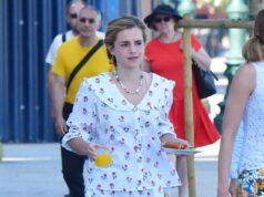 News Room : Emma Watson heads out in a pyjama-inspired floral ensemble as she grabs breakfast to go while on holiday in Venice