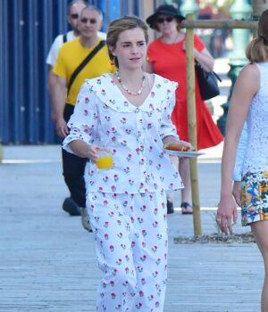 News Room Emma Watson heads out in a pyjama inspired
