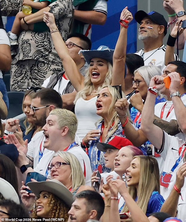 News Room : England WAGs Megan Pickford, Ellie Alderson and Ashlyn Castro cheer from the stands at thrilling World Cup game against Croatia
